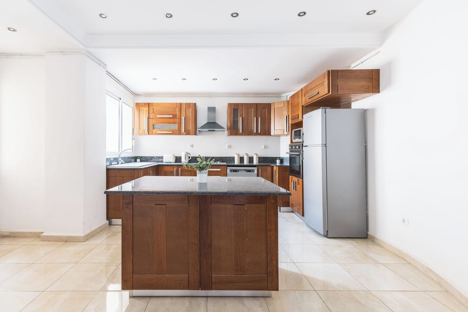 Apartment | Private kitchen | Fridge, microwave, oven, stovetop