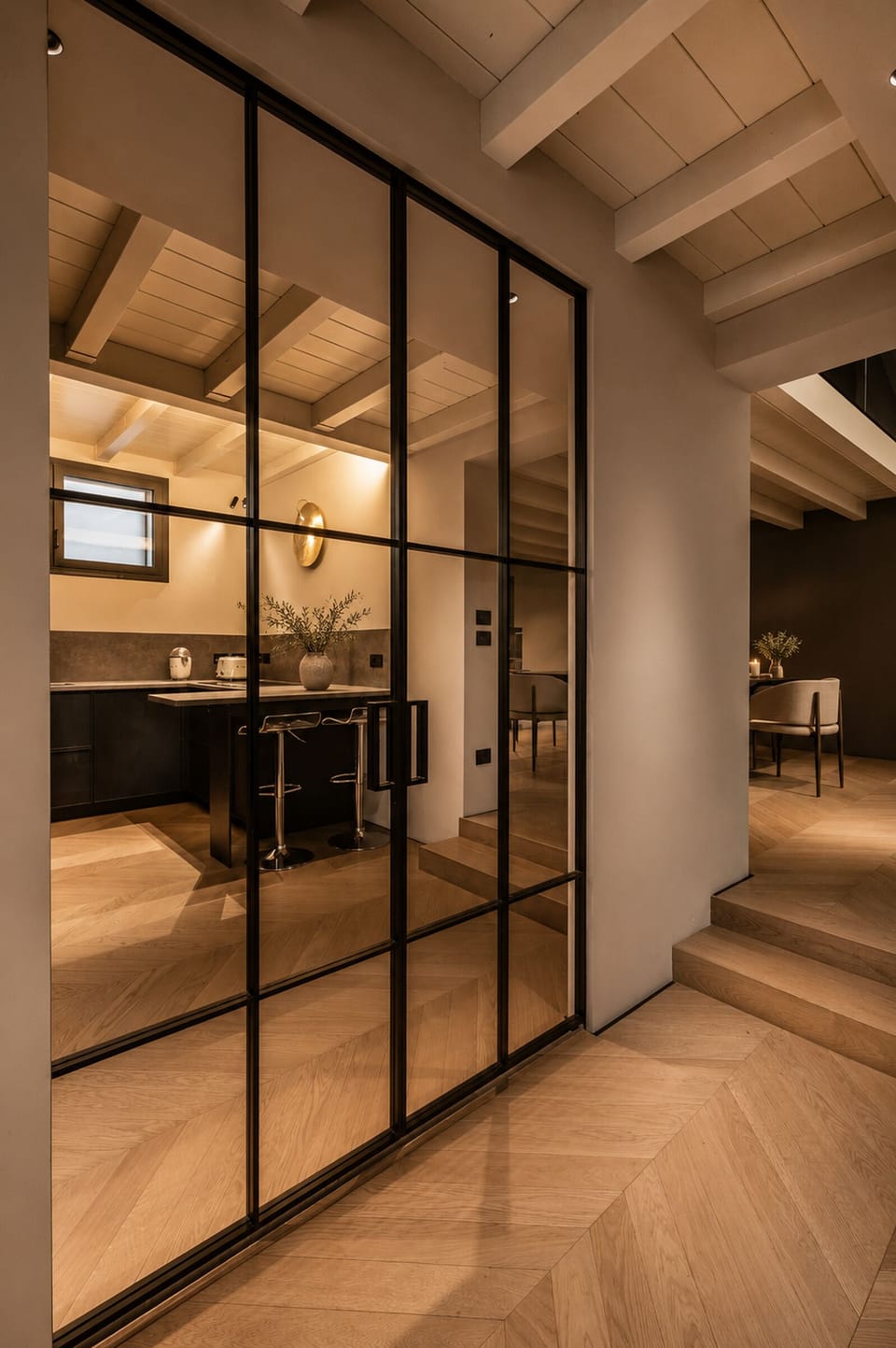 Luxury Apartment, Balcony, City View | Private kitchen | Full-size fridge, microwave, oven, stovetop