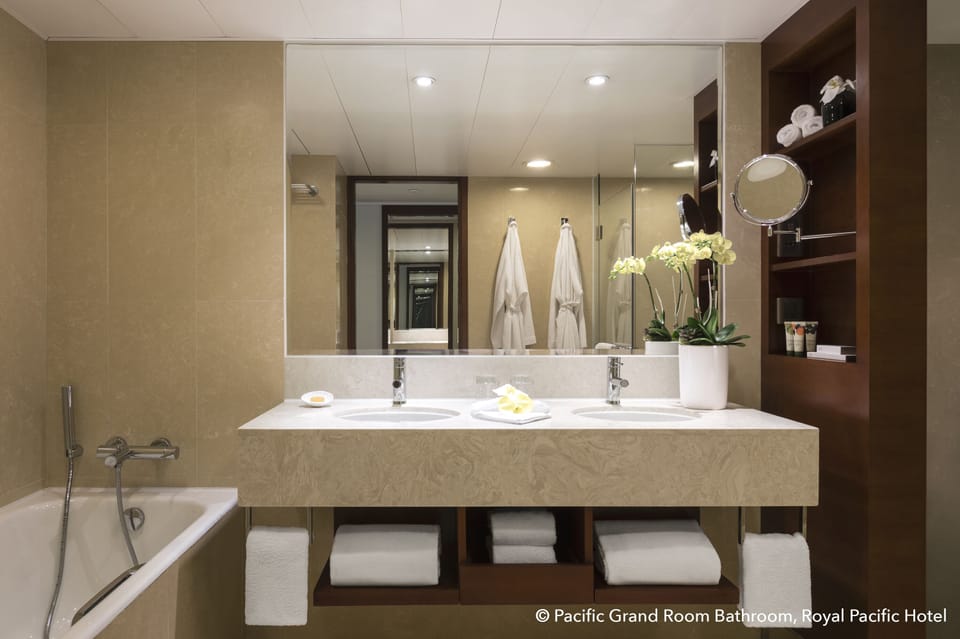 Hair dryer, slippers, towels, shampoo