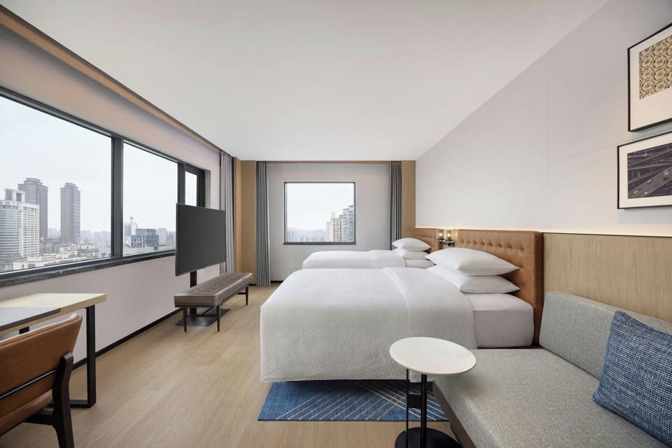 Room, 2 Double Beds, City View