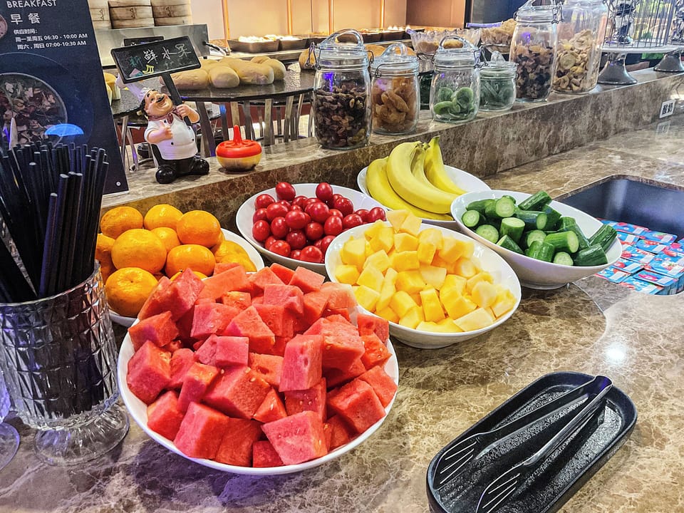 Daily buffet breakfast for a fee