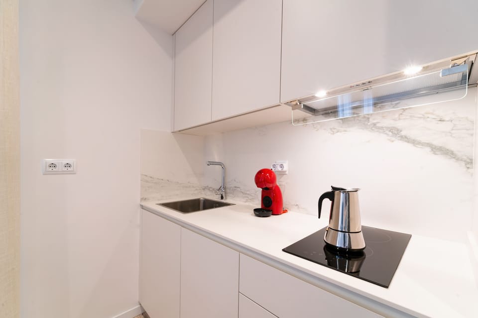 Apartamento Ourense, 1 habitación, 1 baño | Private kitchen | Fridge, microwave, oven, stovetop