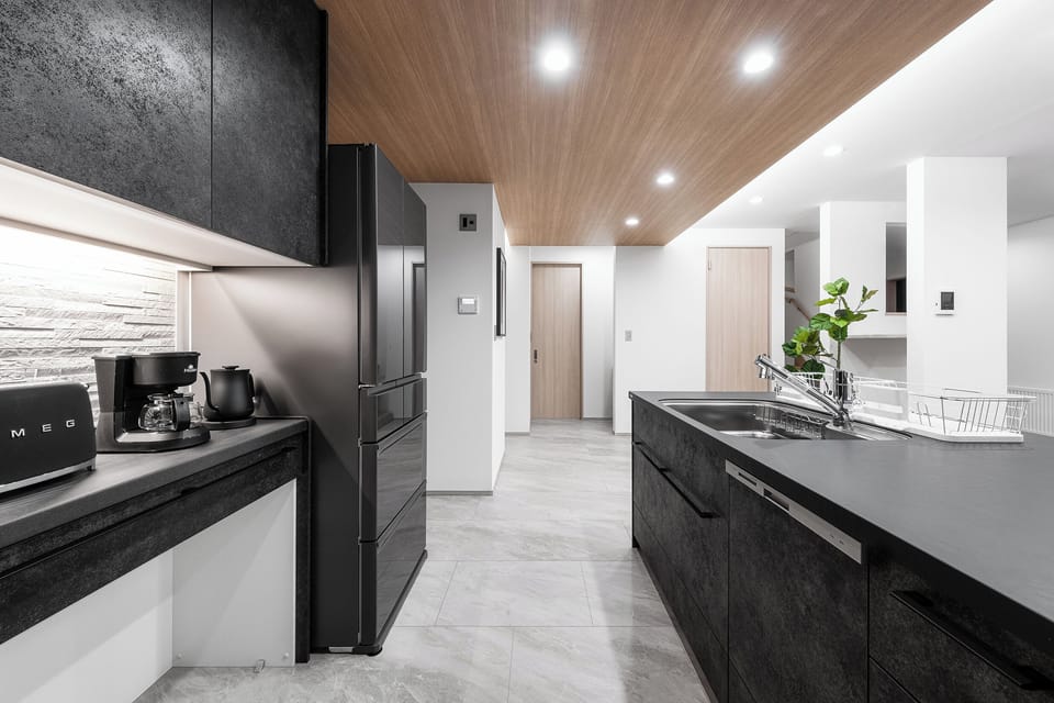 Apartment | Private kitchen | Fridge, microwave, stovetop, dishwasher