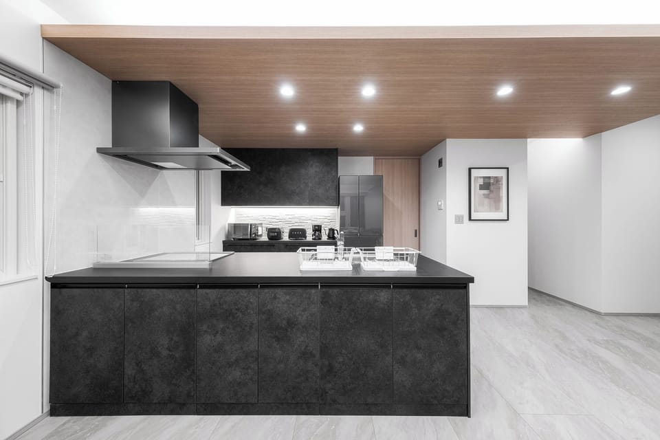 Apartment | Private kitchen | Fridge, microwave, stovetop, dishwasher