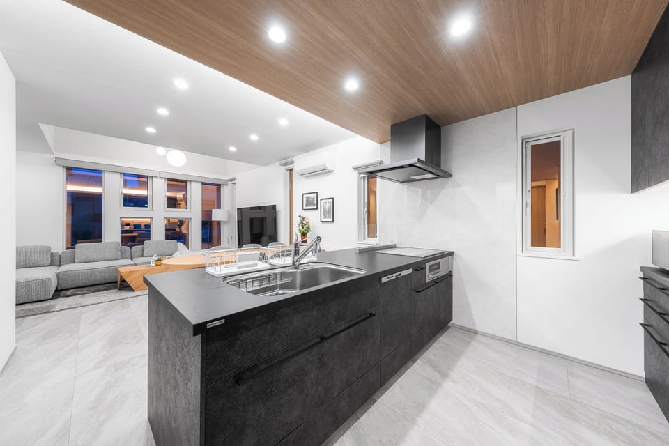 Apartment | Private kitchen | Fridge, microwave, stovetop, dishwasher