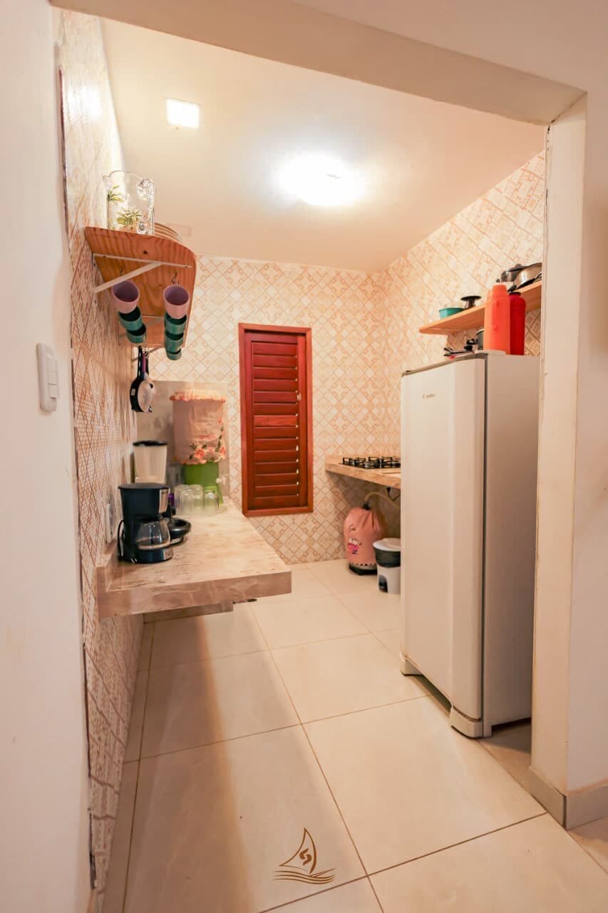  Chalé Família Deluxe, vista para o mar | Private kitchen