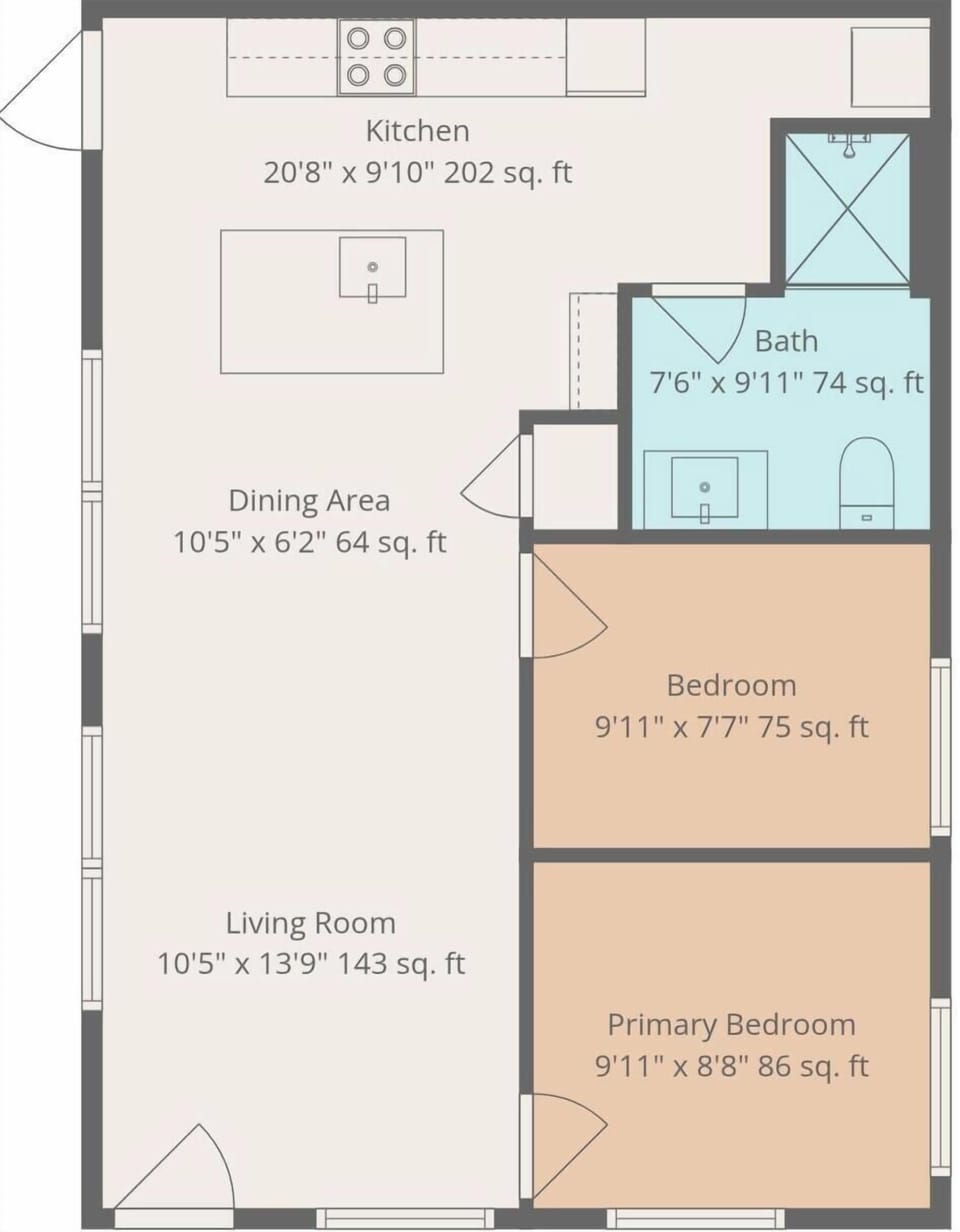 Condo, Multiple Beds (Lofty Suites) | Floor plan