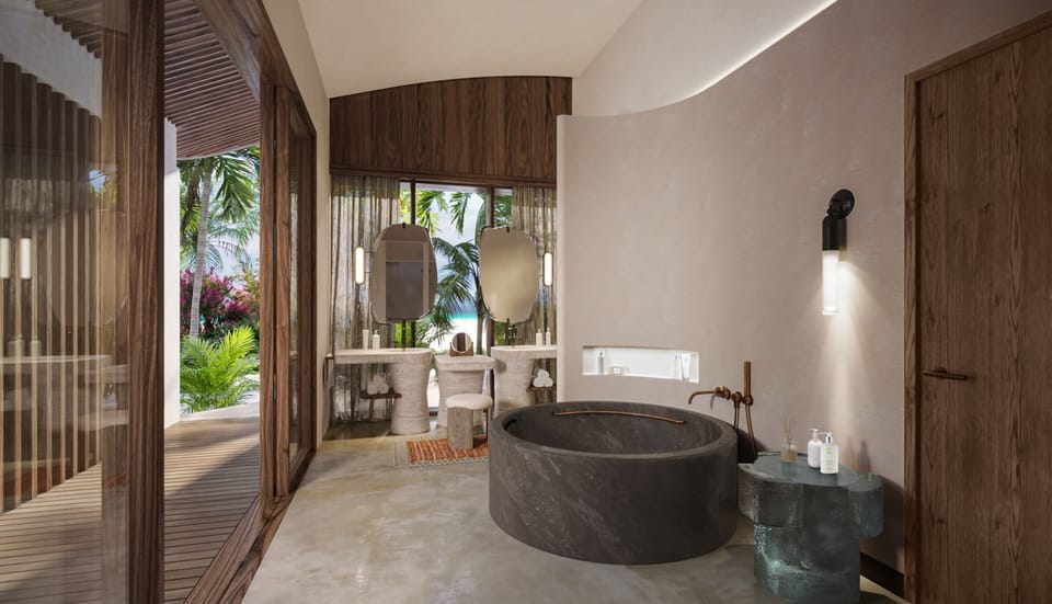 Villa (Reflection) | Bathroom | Shower, rainfall showerhead, designer toiletries, hair dryer