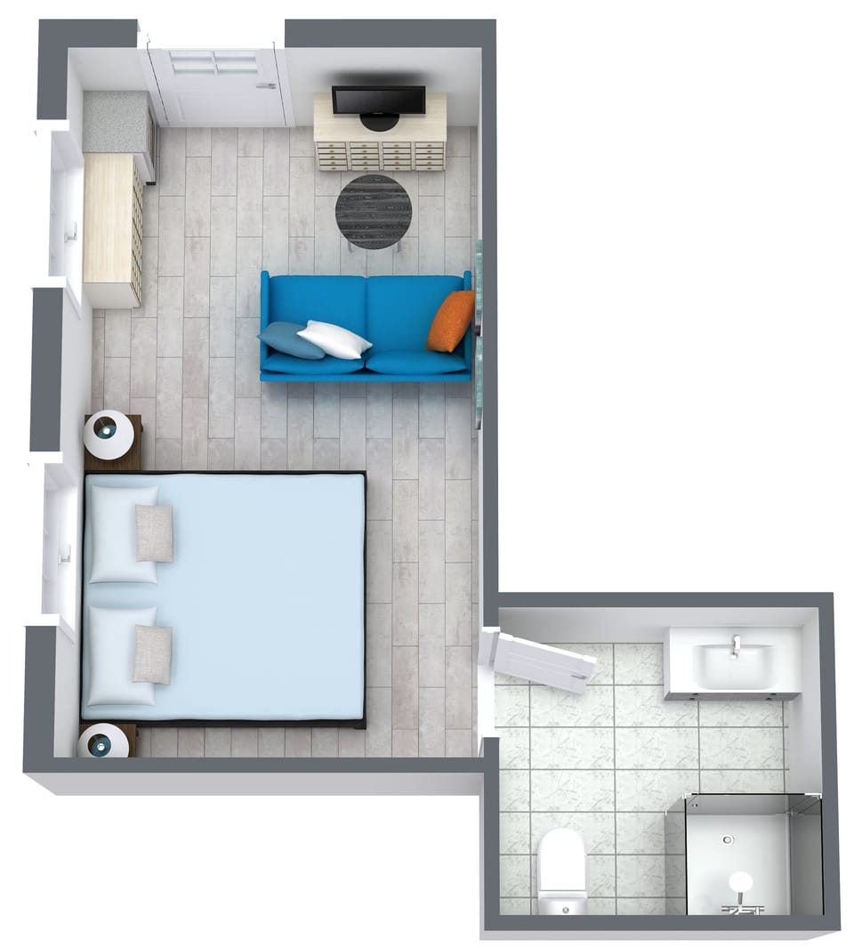 Double Room, Patio | Floor plan