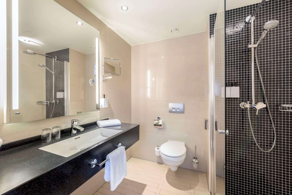Family Room (Standard four) | Bathroom | Shower, eco-friendly toiletries, hair dryer, towels