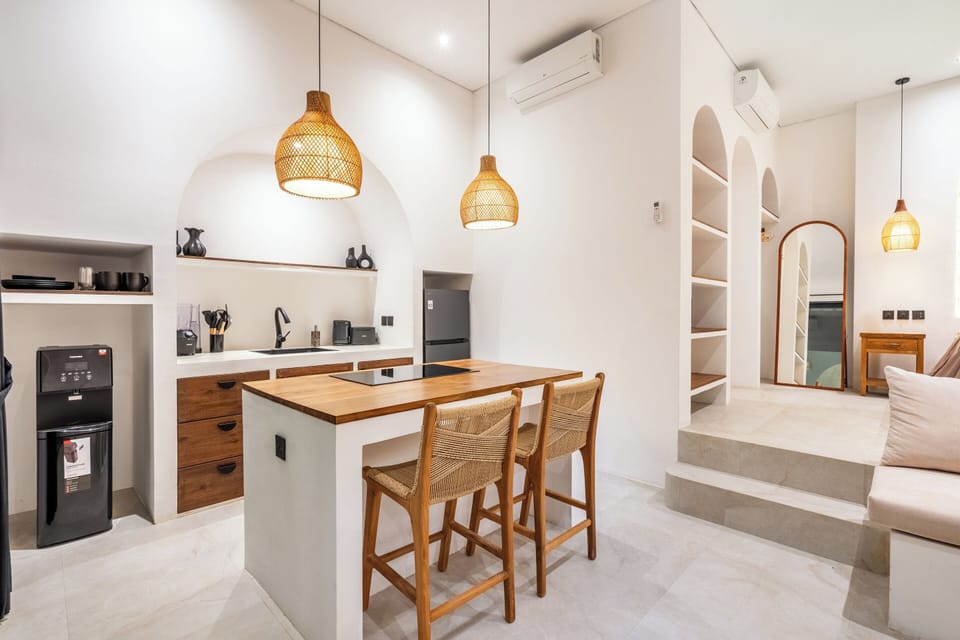 Luxury Villa, 1 King Bed, Kitchen, Garden View | Private kitchen | Full-size fridge, microwave, stovetop, cookware/dishes/utensils