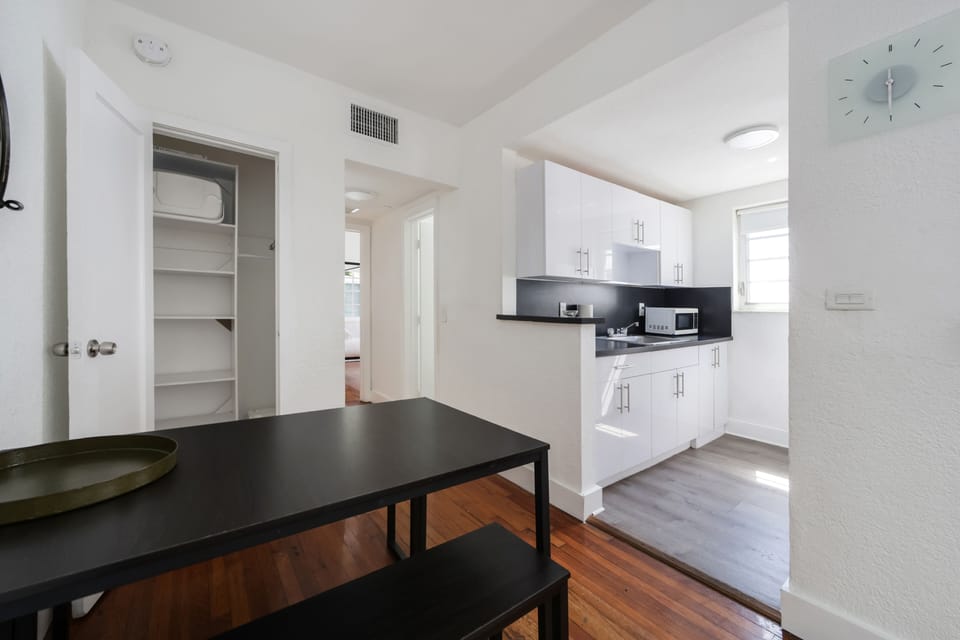 Family Apartment, 1 Queen Bed with Sofa bed, Kitchen (Self check-in) | Private kitchen | Full-size fridge, microwave, stovetop, cookware/dishes/utensils