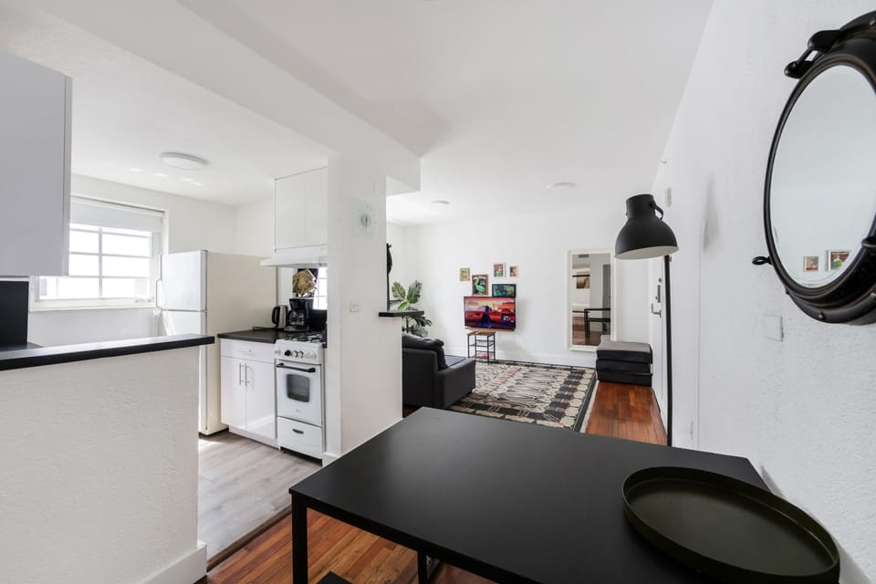 Family Apartment, 1 Queen Bed with Sofa bed, Kitchen (Self check-in) | Living area | 55-inch Smart TV with cable channels