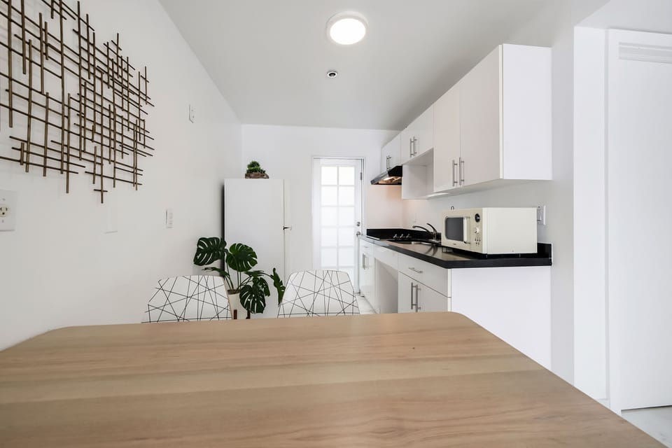 Family Apartment, 2 Bedrooms, Balcony (Self check-in) | Private kitchen | Full-size fridge, microwave, stovetop, cookware/dishes/utensils