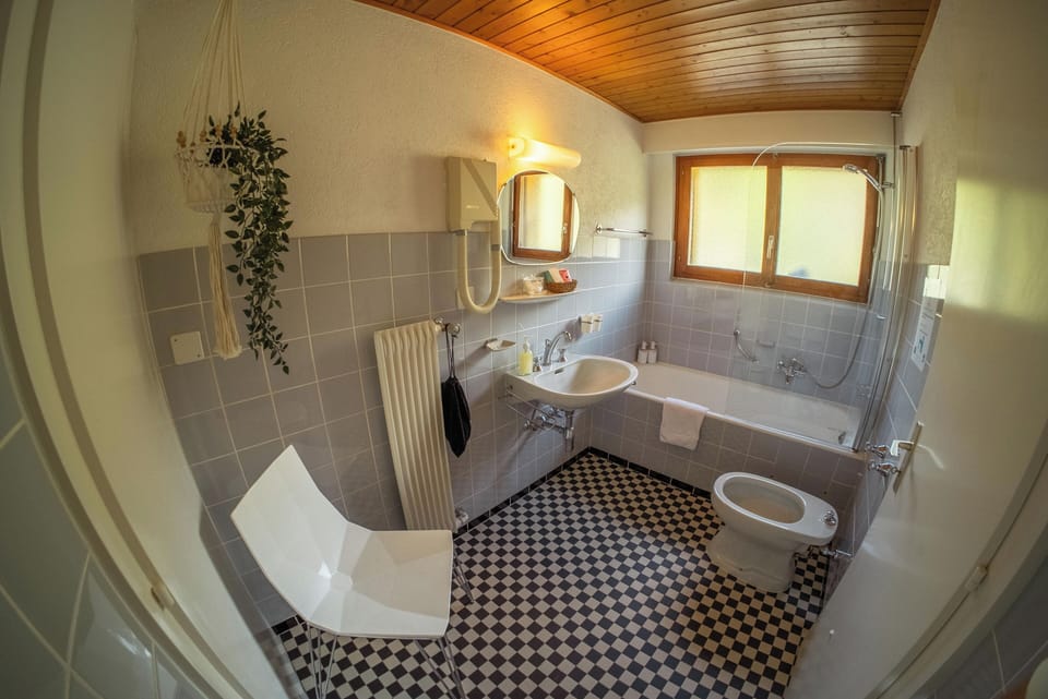 Classic Double Room, Mountain View | Bathroom | Bathtub, hair dryer, towels, soap