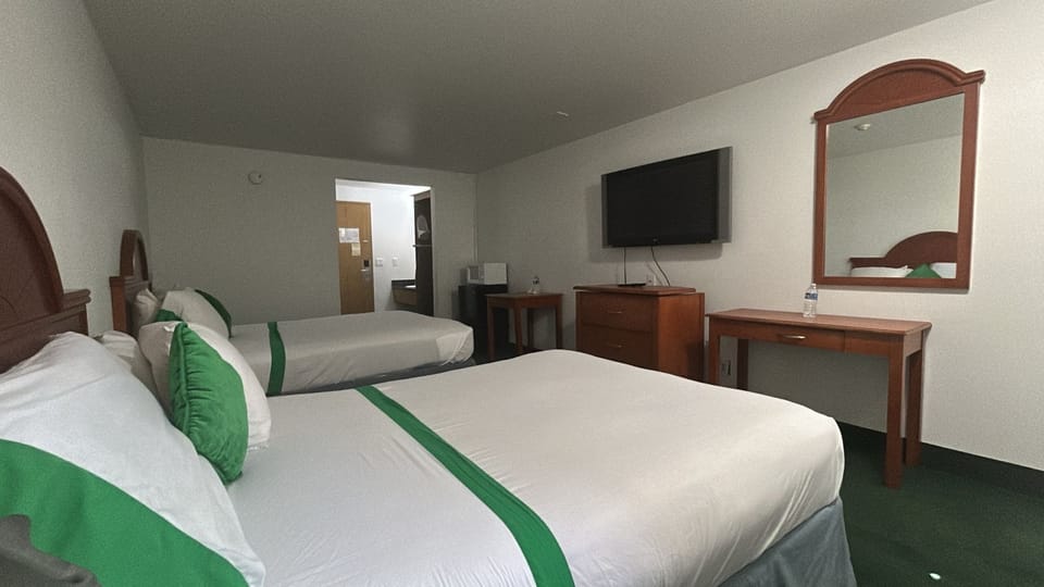 Room, 2 Queen Beds, Non Smoking | Iron/ironing board, free WiFi, bed sheets