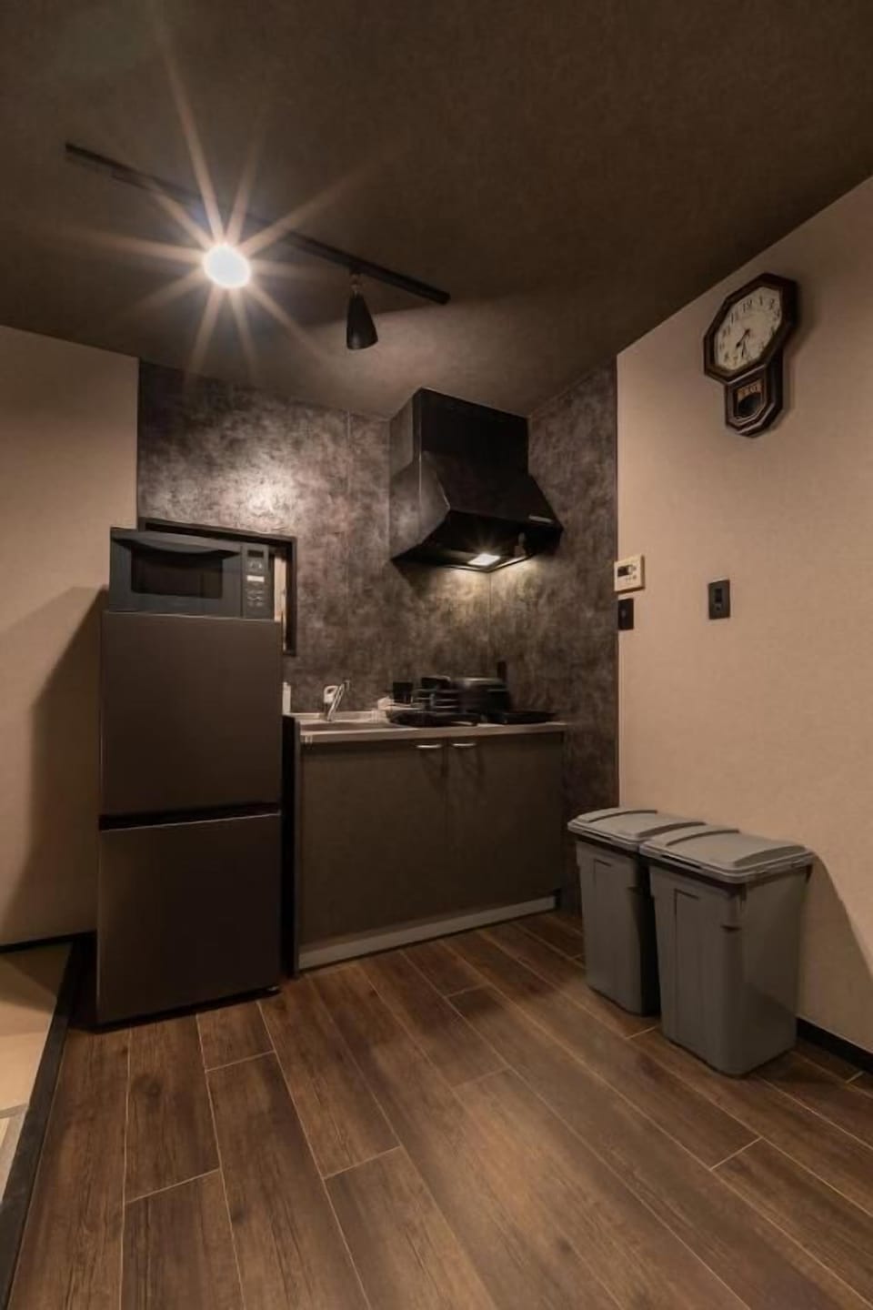 Basic Apartment | Private kitchen | Mini-fridge, microwave, stovetop, cookware/dishes/utensils
