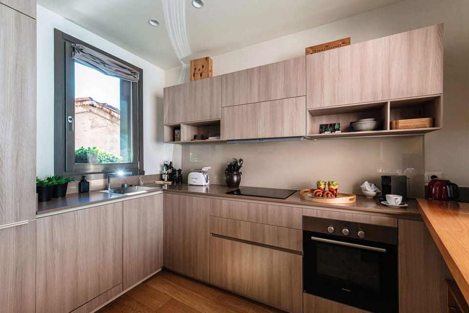 Apartment | Private kitchen | Full-size fridge, oven, stovetop, dishwasher