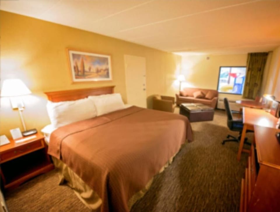 Suite, 1 King Bed, Pool View | Desk, iron/ironing board, free cribs/infant beds, free rollaway beds