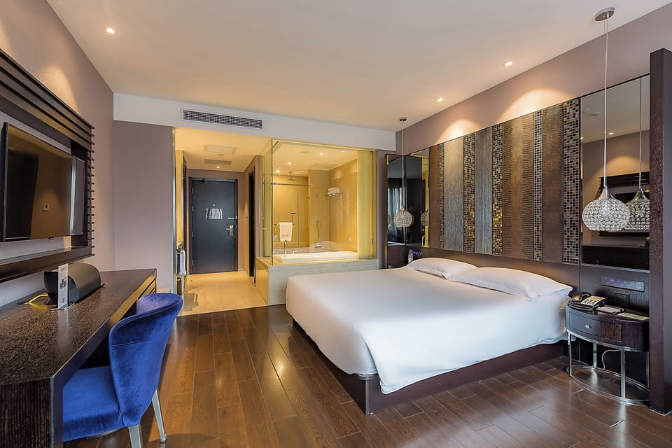 Standard Double Room, 1 King Bed, Housekeeping, City View | In-room safe, desk, laptop workspace, blackout drapes