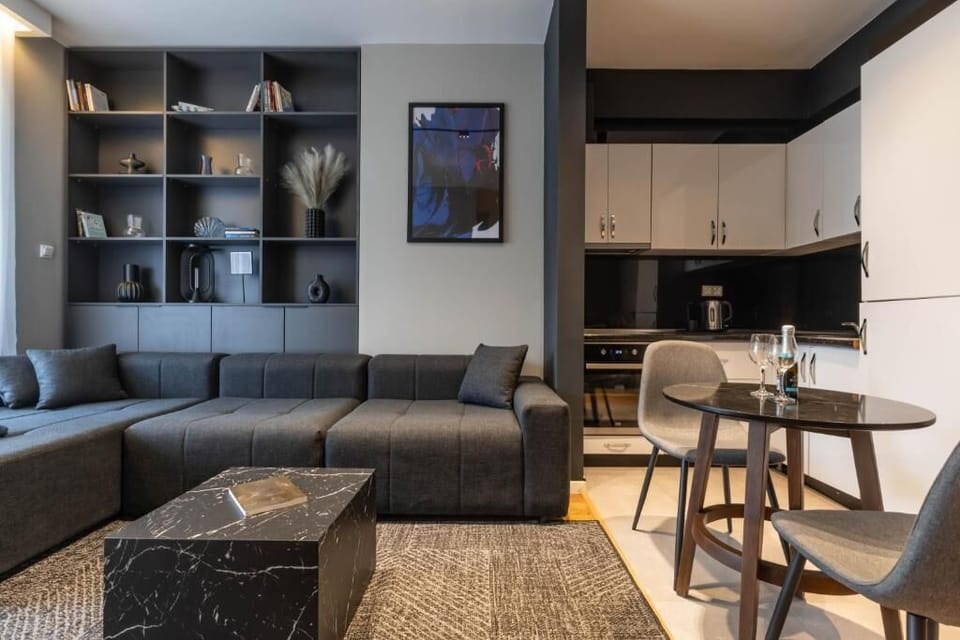 Luxury Apartment, City View | Living area | TV