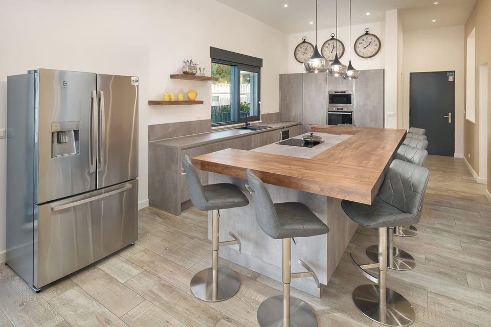 Villa, 5 Bedrooms, Sea View | Private kitchen | Coffee/tea maker, electric kettle, highchair