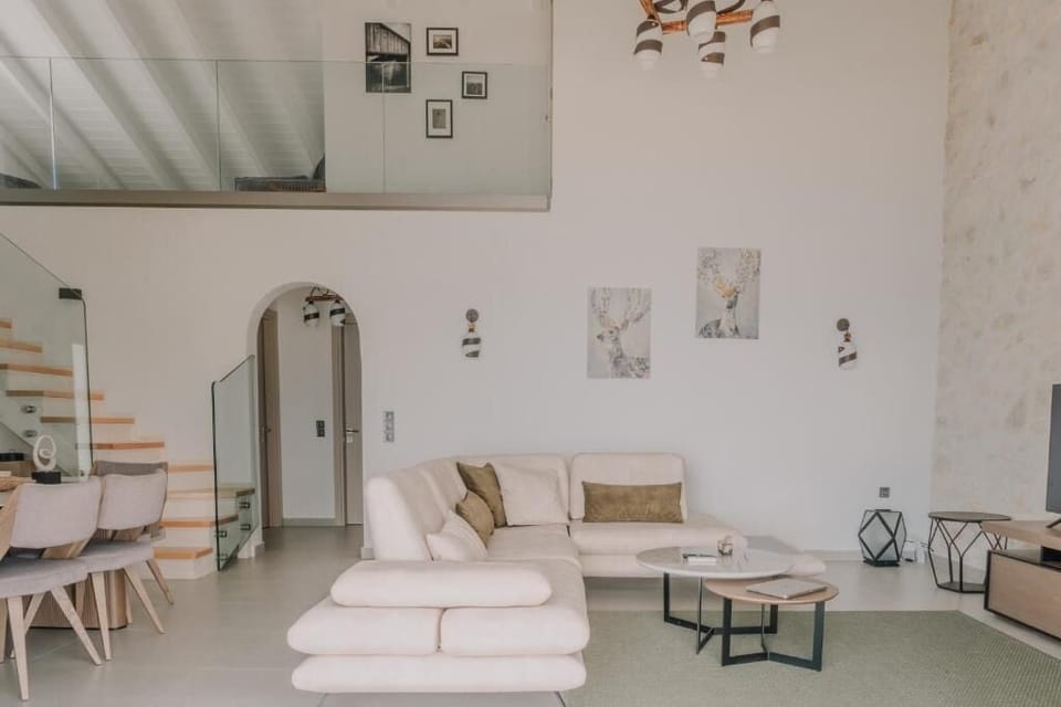 Family Villa, Sea View | Living area | Flat-screen TV