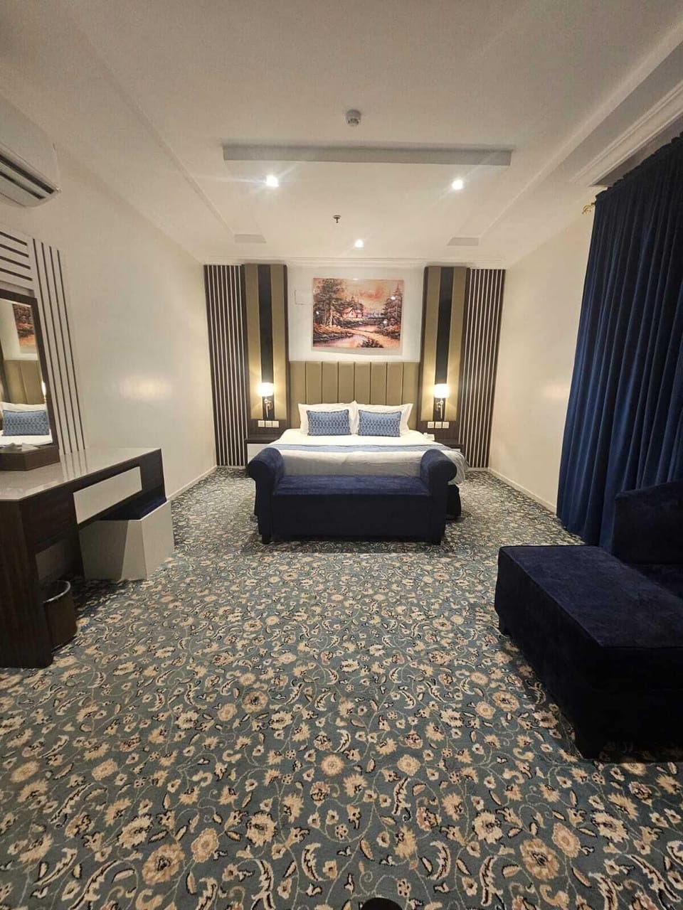 Egyptian cotton sheets, premium bedding, minibar, blackout drapes