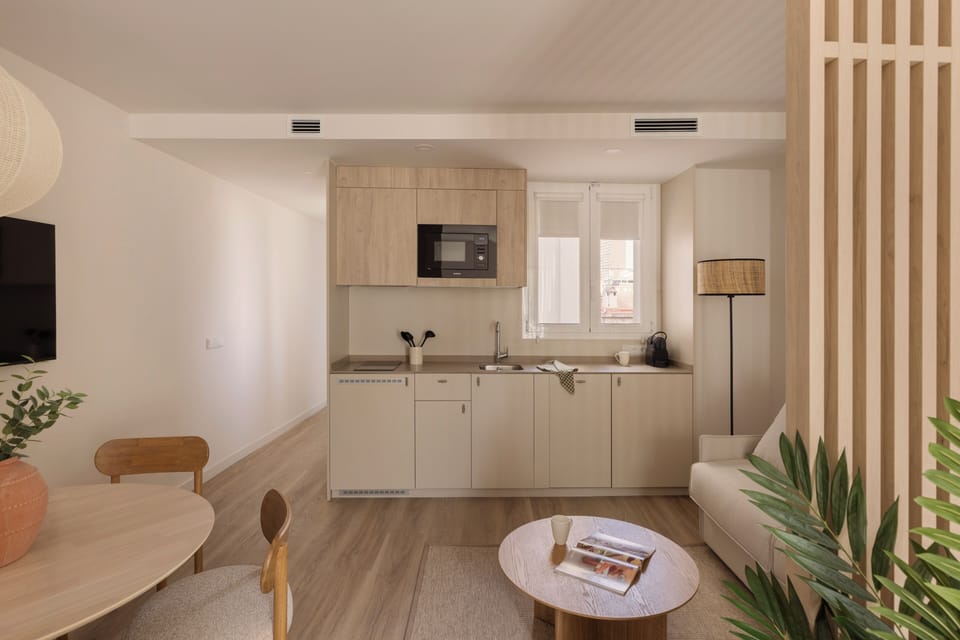 Estudio Familiar Superior | Private kitchen | Full-size fridge, microwave, stovetop, dishwasher