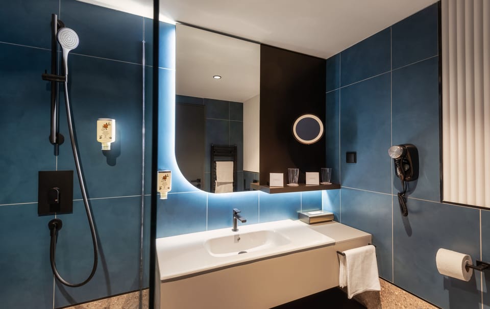 Premium Suite | Bathroom | Free toiletries, hair dryer, bathrobes, towels