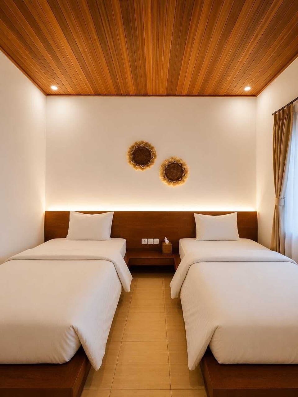 Blackout drapes, WiFi (free), bed sheets