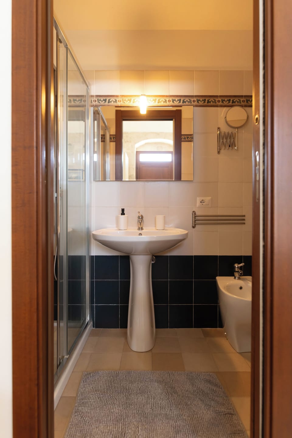 Comfort Triple Room, Patio | Bathroom | Shower, hair dryer, towels, soap