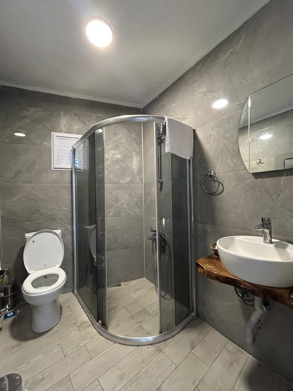 Comfort Triple Room, Garden View | Bathroom | Shower, hair dryer, towels, soap