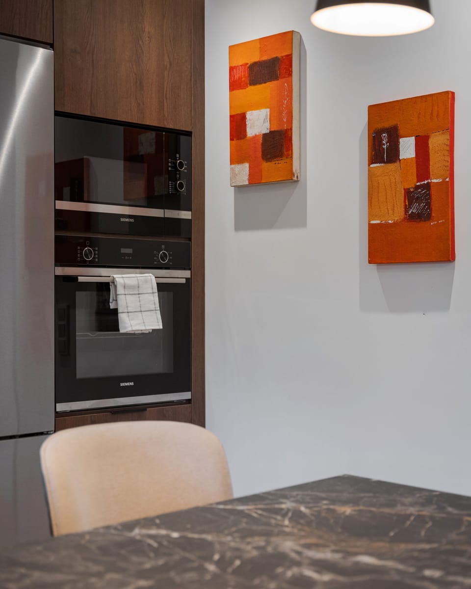 Deluxe Apartment, Balcony | Private kitchen | Espresso maker, coffee/tea maker, full-size fridge, microwave