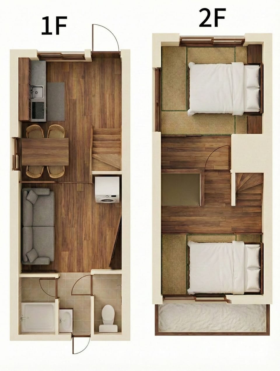 Cabin, 2 Bedrooms | Floor plan