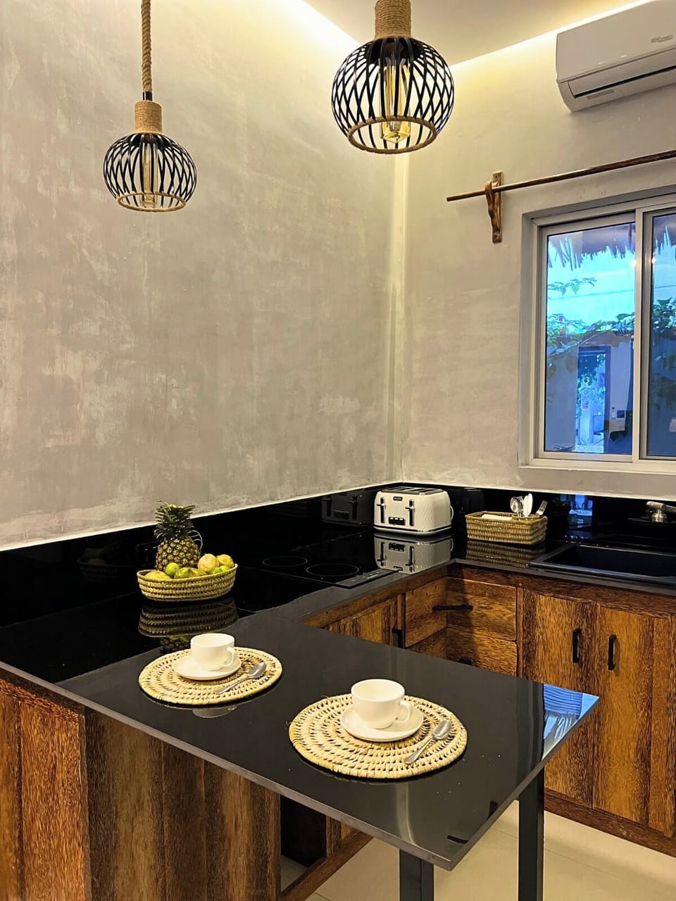 Deluxe Apartment, Pool View | Private kitchenette | Mini-fridge, stovetop, electric kettle, toaster
