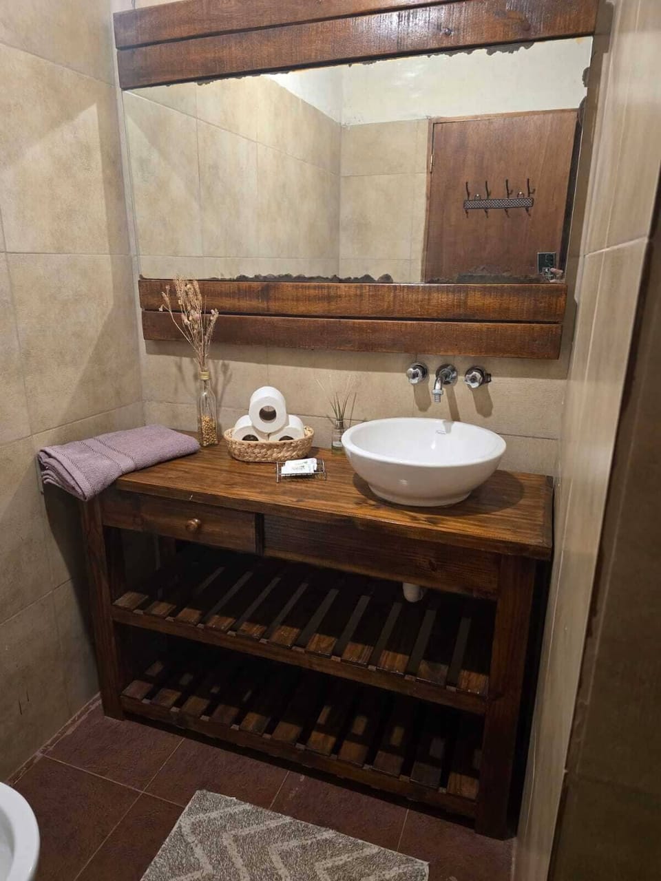 Towels, soap, toilet paper
