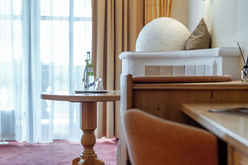 Junior Suite, Balcony, Mountain View | Living area | 35-inch flat-screen TV with cable channels