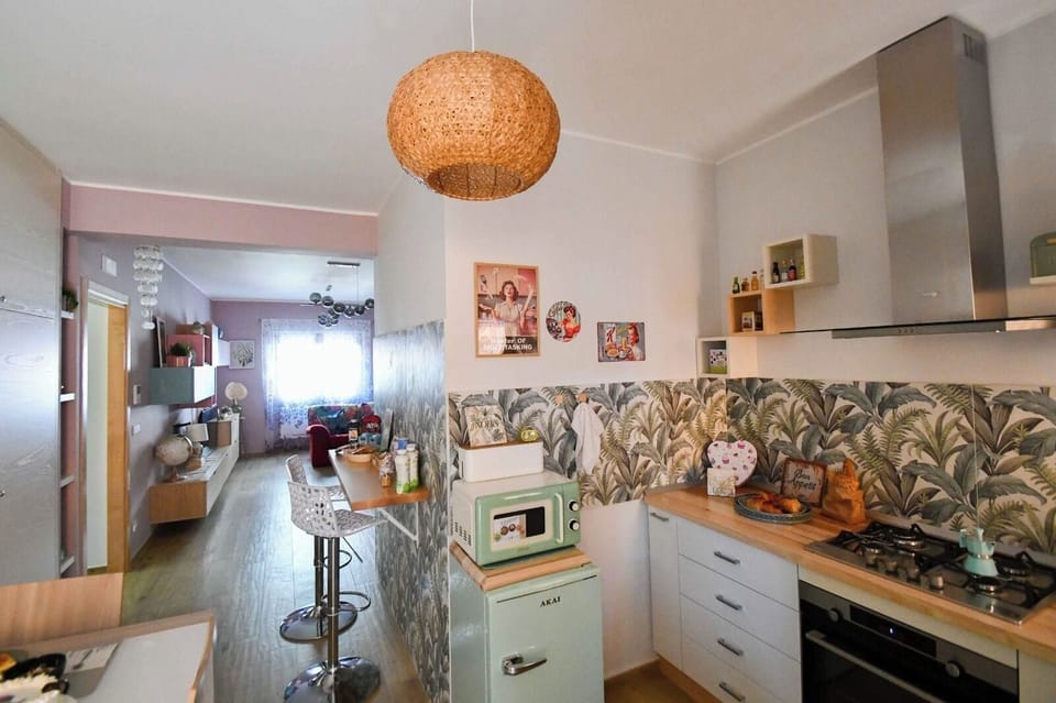 Comfort Apartment | Private kitchen | Full-size fridge, microwave, oven, stovetop