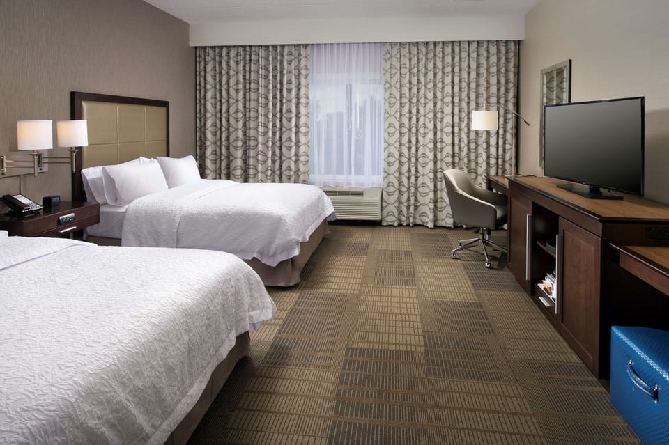 Room, 2 Queen Beds, Accessible, Non Smoking | In-room safe, desk, iron/ironing board, free cribs/infant beds