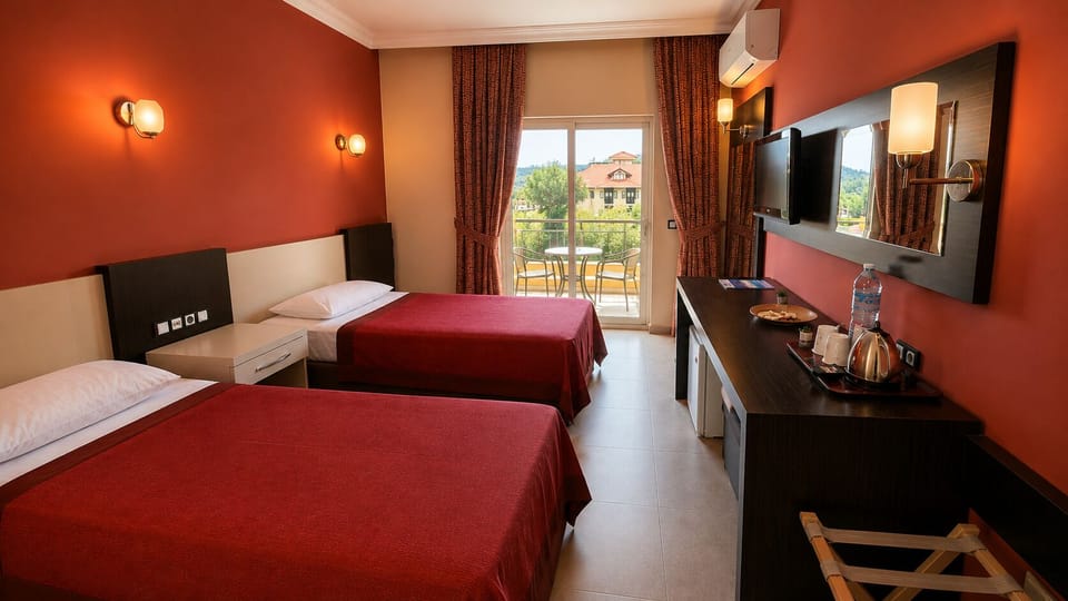 Standard Double Room, Balcony, Pool View | Egyptian cotton sheets, premium bedding, minibar, desk