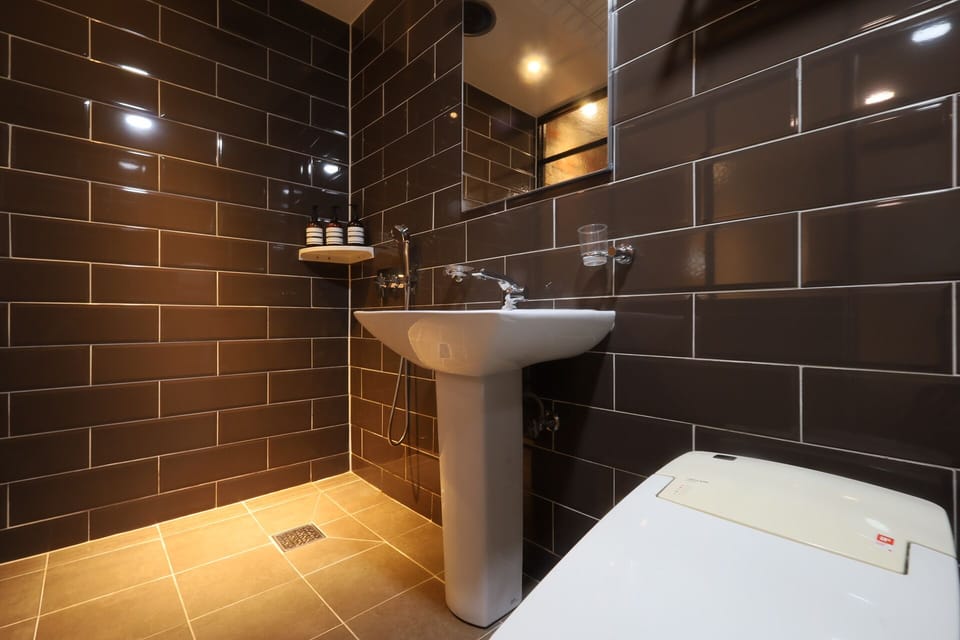 Standard Double Room | Bathroom | Hair dryer, towels, soap, shampoo