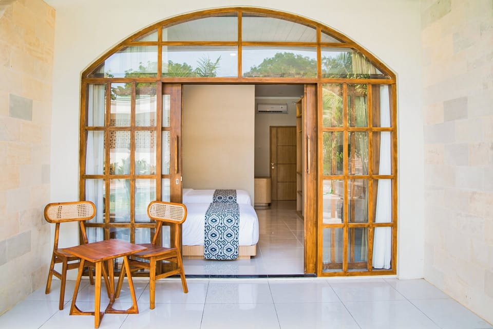 Deluxe Double Room, Terrace, Pool View | Minibar, desk, free WiFi
