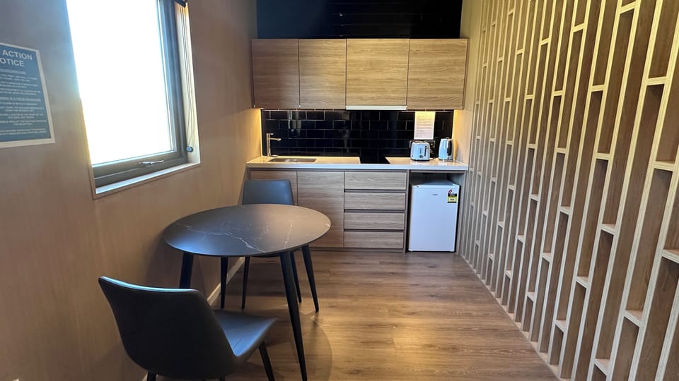 Microwave, oven, stovetop, electric kettle