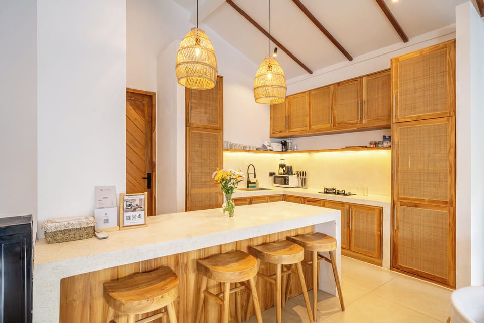 Premium Villa, Pool View | Private kitchen | Electric kettle, toaster, blender