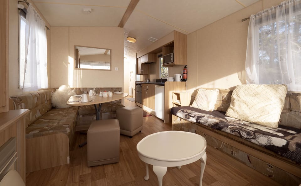 Mobile Home, Private Bathroom | Living area | TV