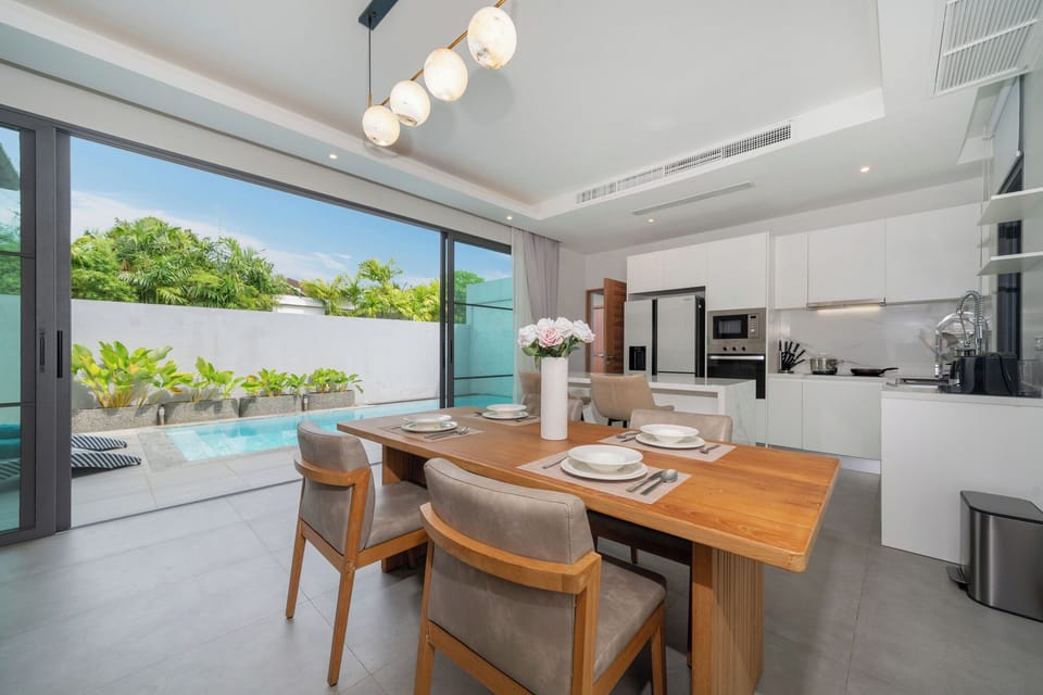 Villa, Non Smoking, Private Pool | Private kitchen | Fridge, microwave, stovetop, dishwasher