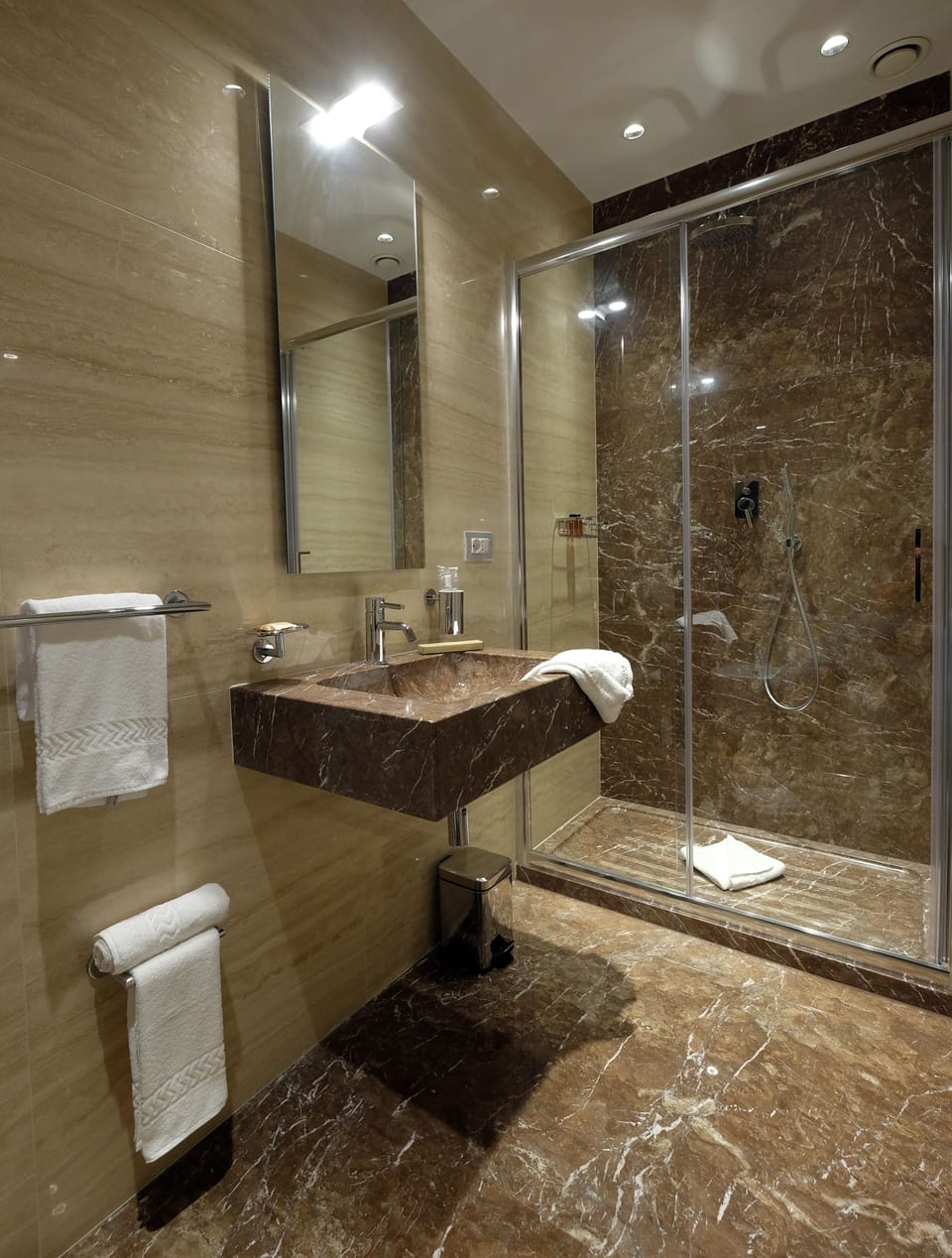 Shower, free toiletries, hair dryer, slippers