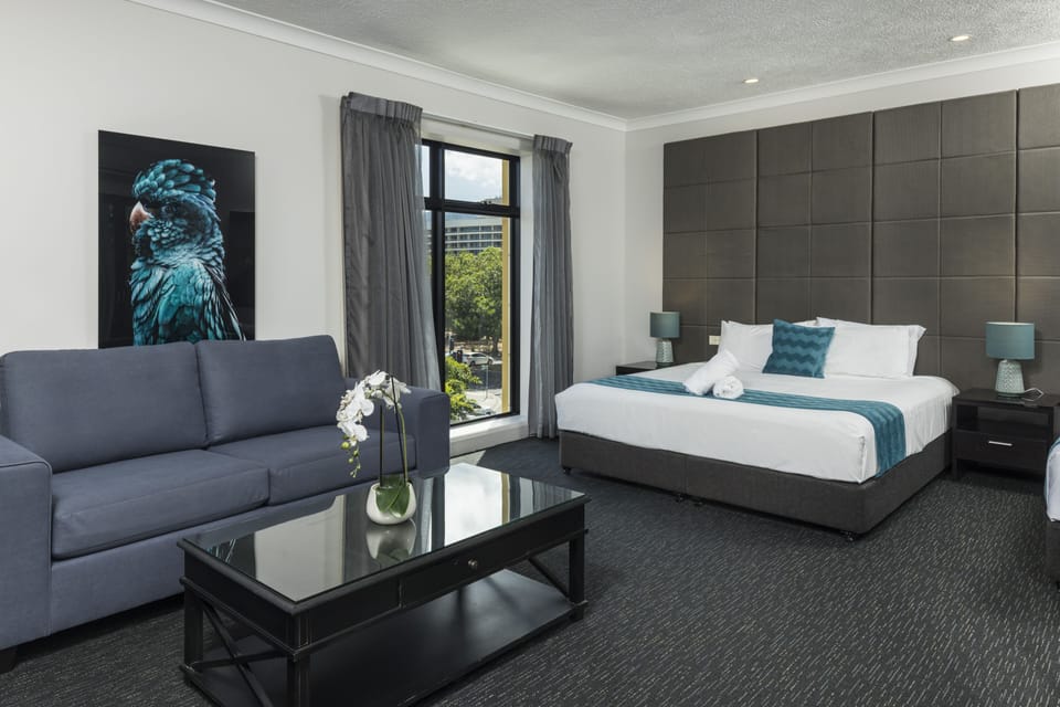 Deluxe Studio Suite, Multiple Beds | Premium bedding, down comforters, desk, blackout drapes