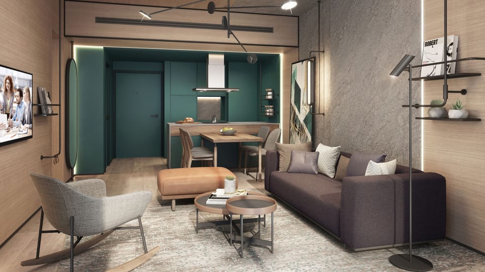 In-room safe, desk, laptop workspace, soundproofing